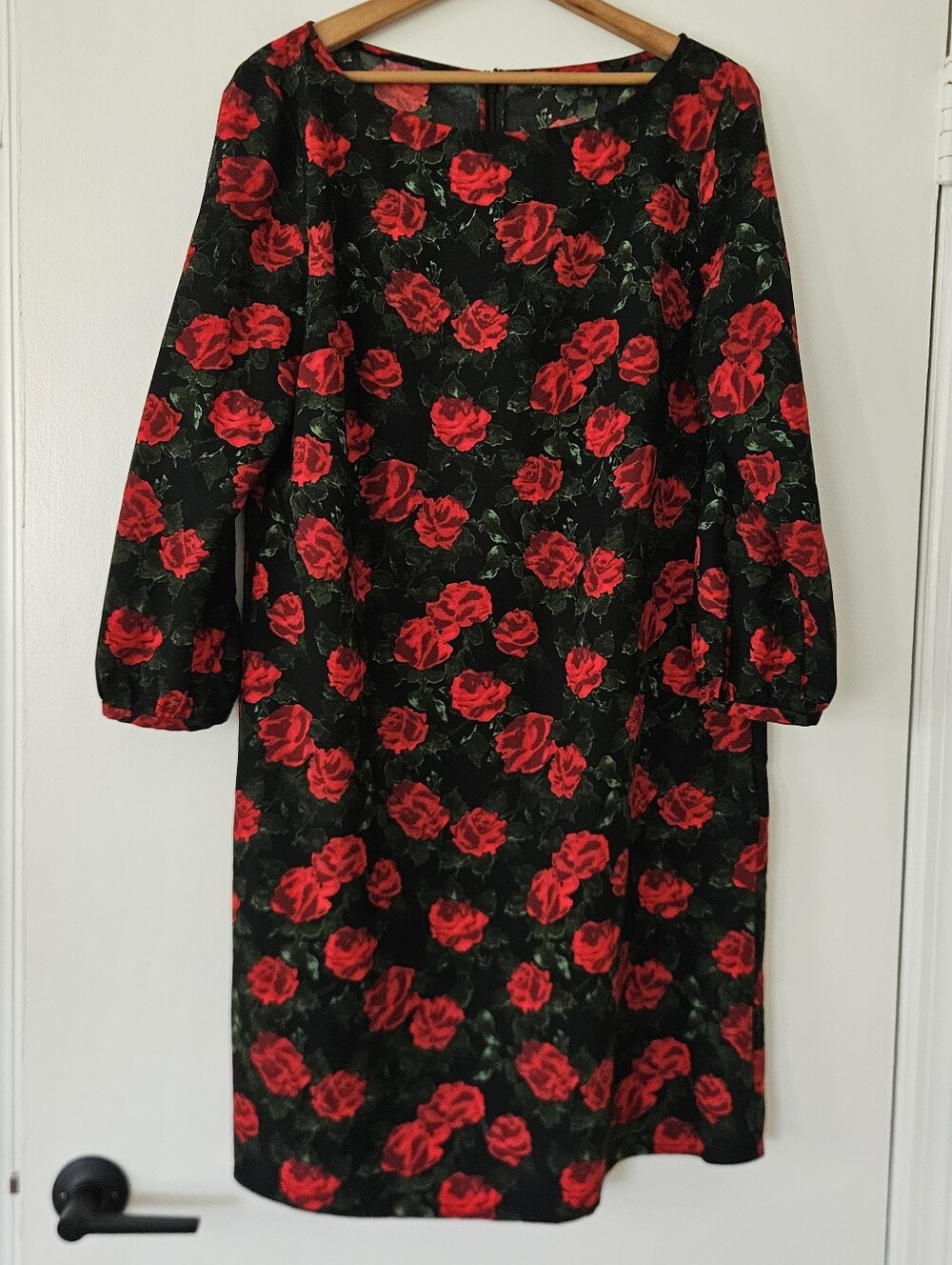 Brooks Brothers Womens Dress 12 Shift Floral Roses Valentine's Day Romantic